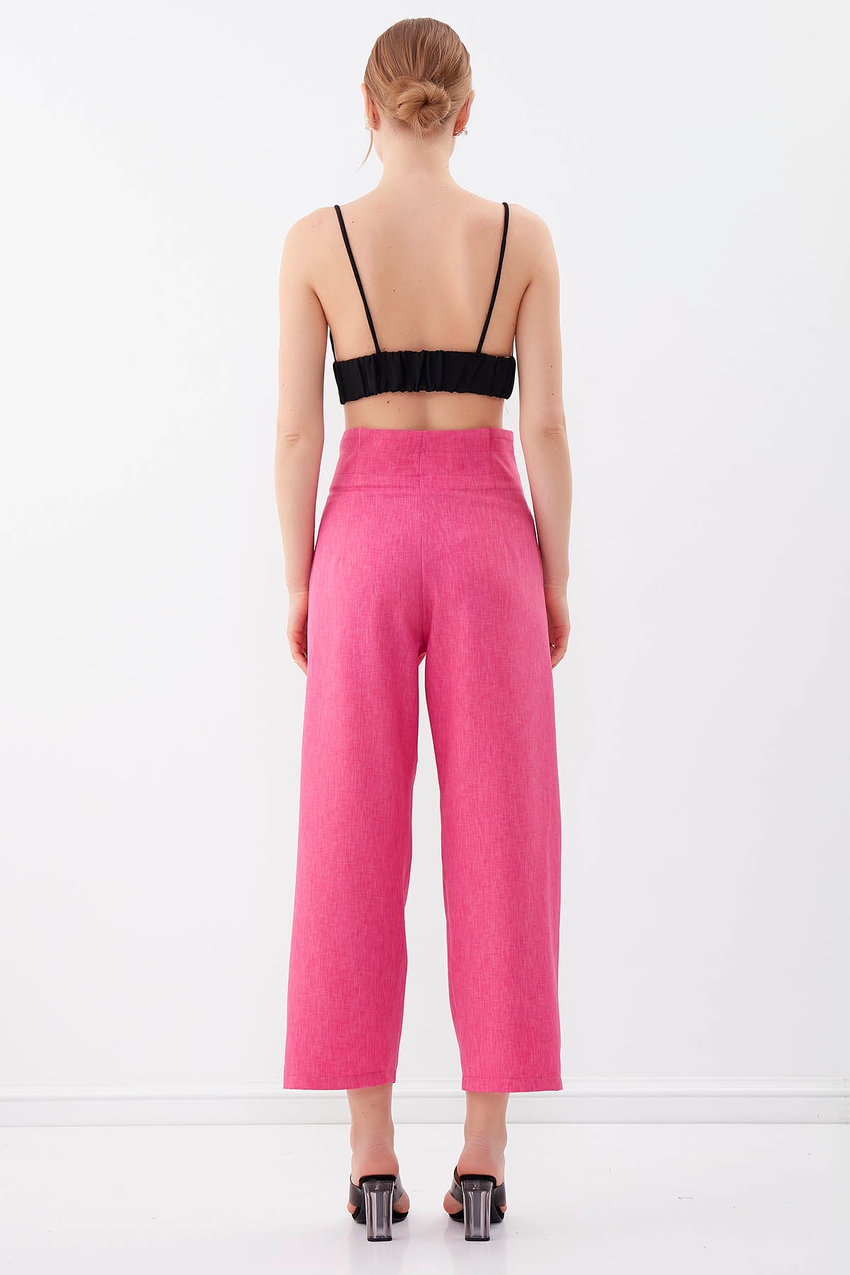 GOLD BUTTON DETAILS TROUSERS