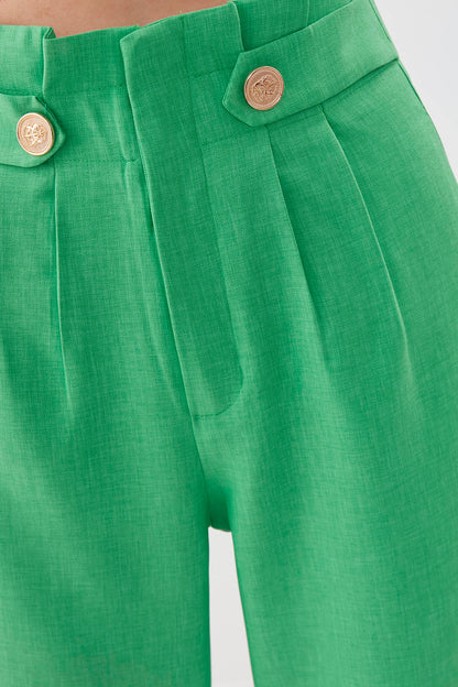 GOLD BUTTON DETAILS TROUSERS