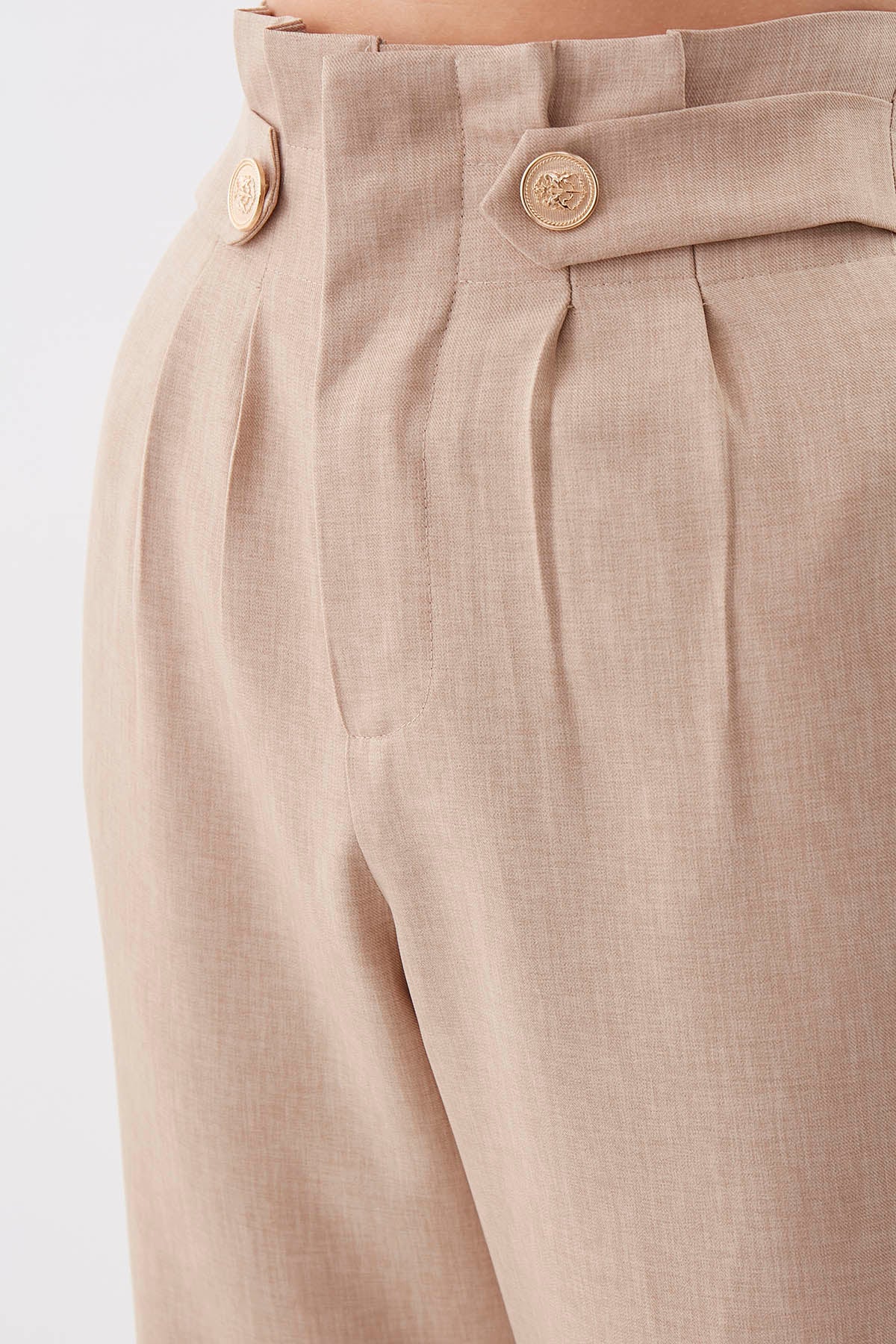 GOLD BUTTON DETAILS TROUSERS