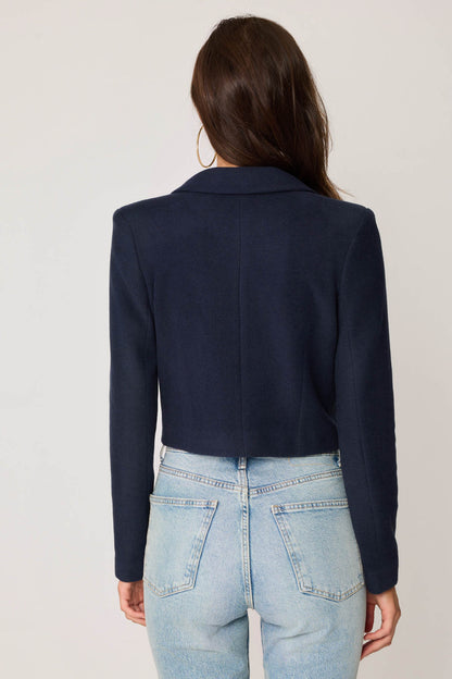 KNITTED JACKET WITH GOLD BUTTONS