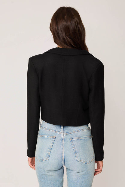 KNITTED JACKET WITH GOLD BUTTONS