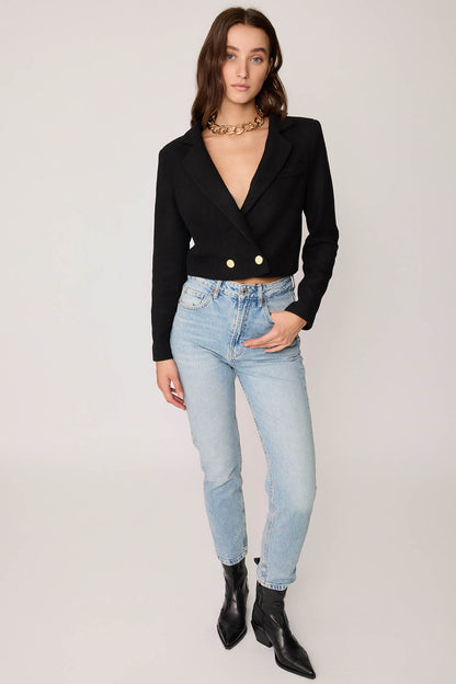 KNITTED JACKET WITH GOLD BUTTONS