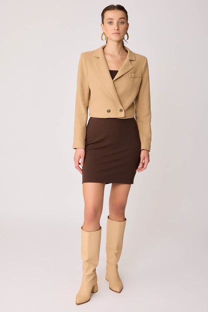 KNITTED JACKET WITH GOLD BUTTONS