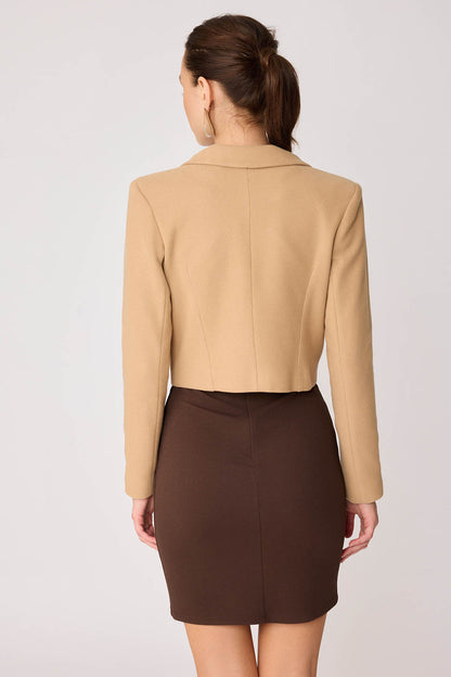 KNITTED JACKET WITH GOLD BUTTONS