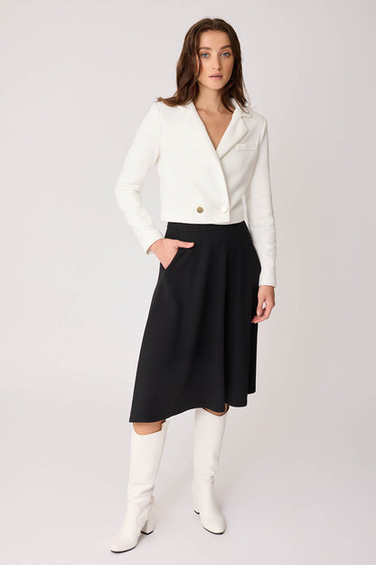 KNITTED JACKET WITH GOLD BUTTONS