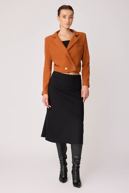 KNITTED JACKET WITH GOLD BUTTONS