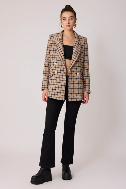 GOLD BUTTON PATTERNED JACKET