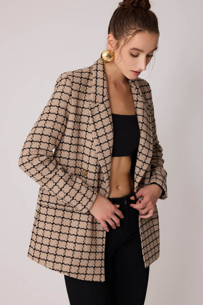 GOLD BUTTON PATTERNED JACKET