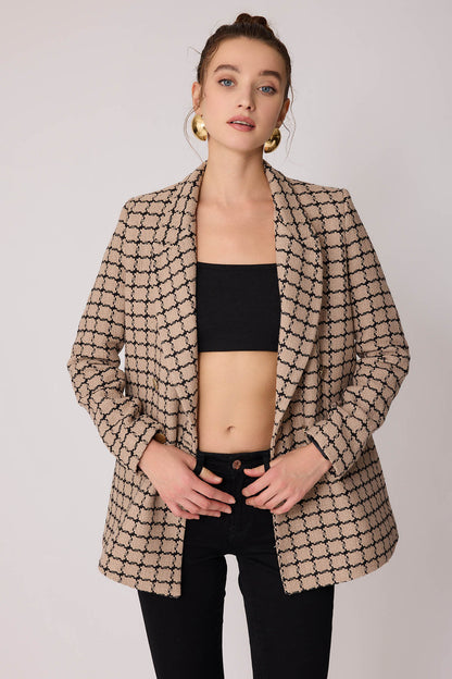 GOLD BUTTON PATTERNED JACKET