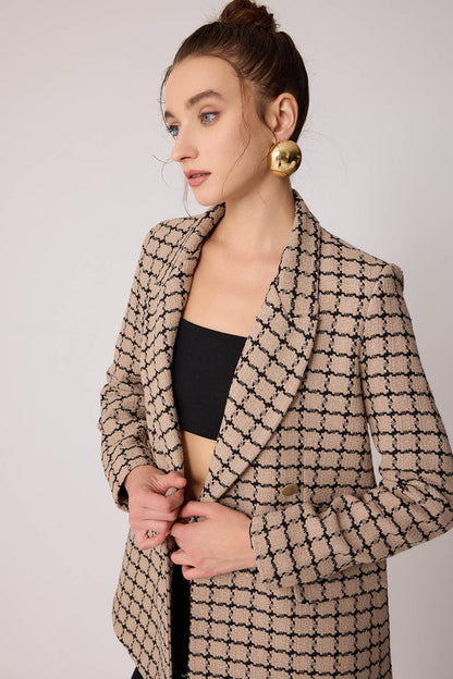 GOLD BUTTON PATTERNED JACKET