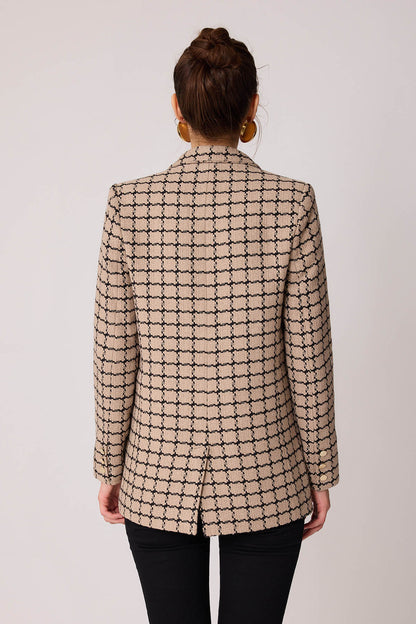 GOLD BUTTON PATTERNED JACKET