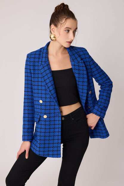 GOLD BUTTON PATTERNED JACKET