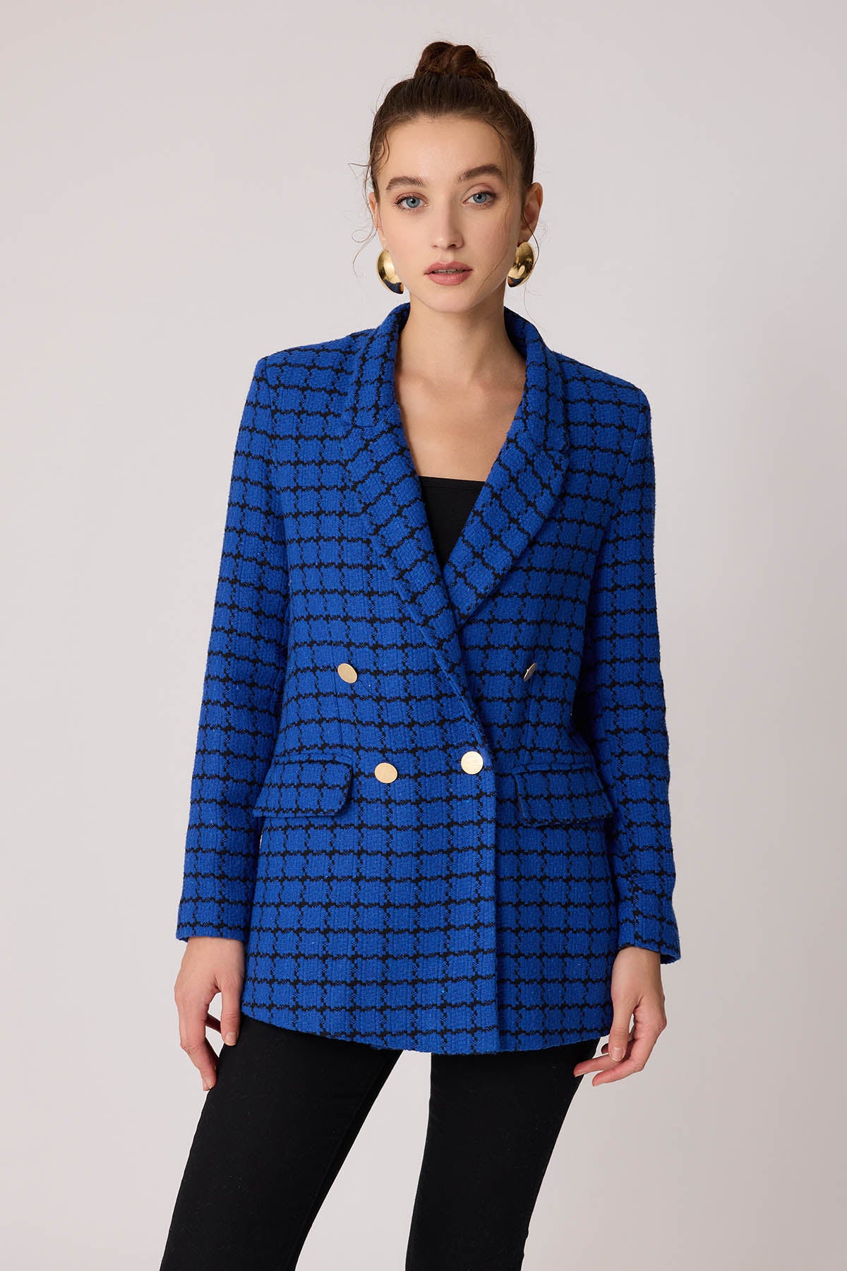 GOLD BUTTON PATTERNED JACKET