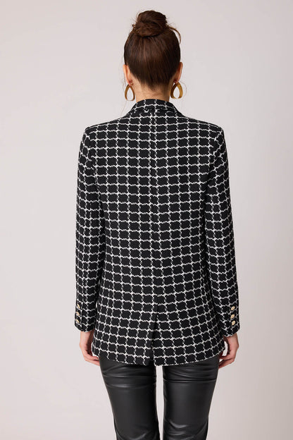 GOLD BUTTON PATTERNED JACKET
