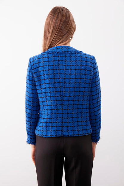 GOLD BUTTON PATTERNED CLASSY JACKET