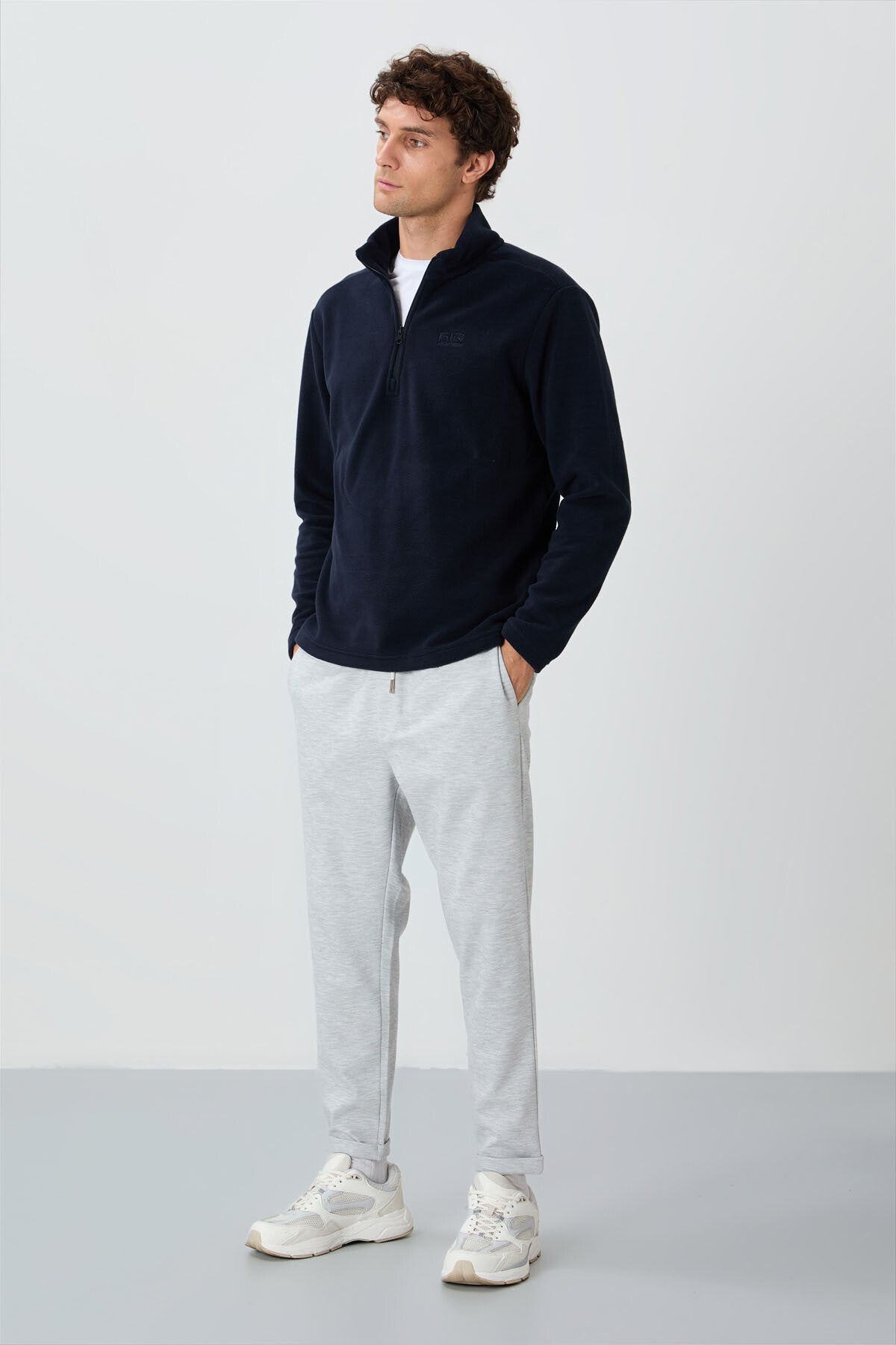Textured Gray Surface Standard Fit Men's Tracksuit Bottom - 82154