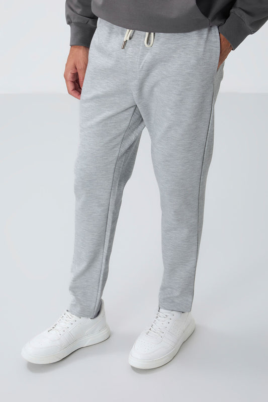 Textured Grey Surface Standard Fit Men's Tracksuit Bottom - 82155