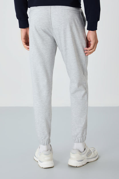 Textured Gray Surface Standard Fit Men's Tracksuit Bottom - 82156