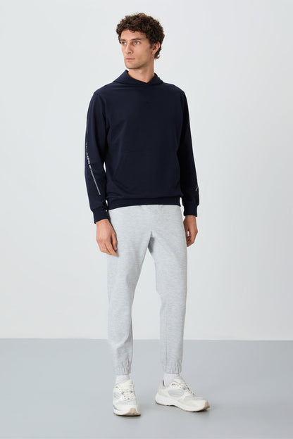 Textured Gray Surface Standard Fit Men's Tracksuit Bottom - 82156