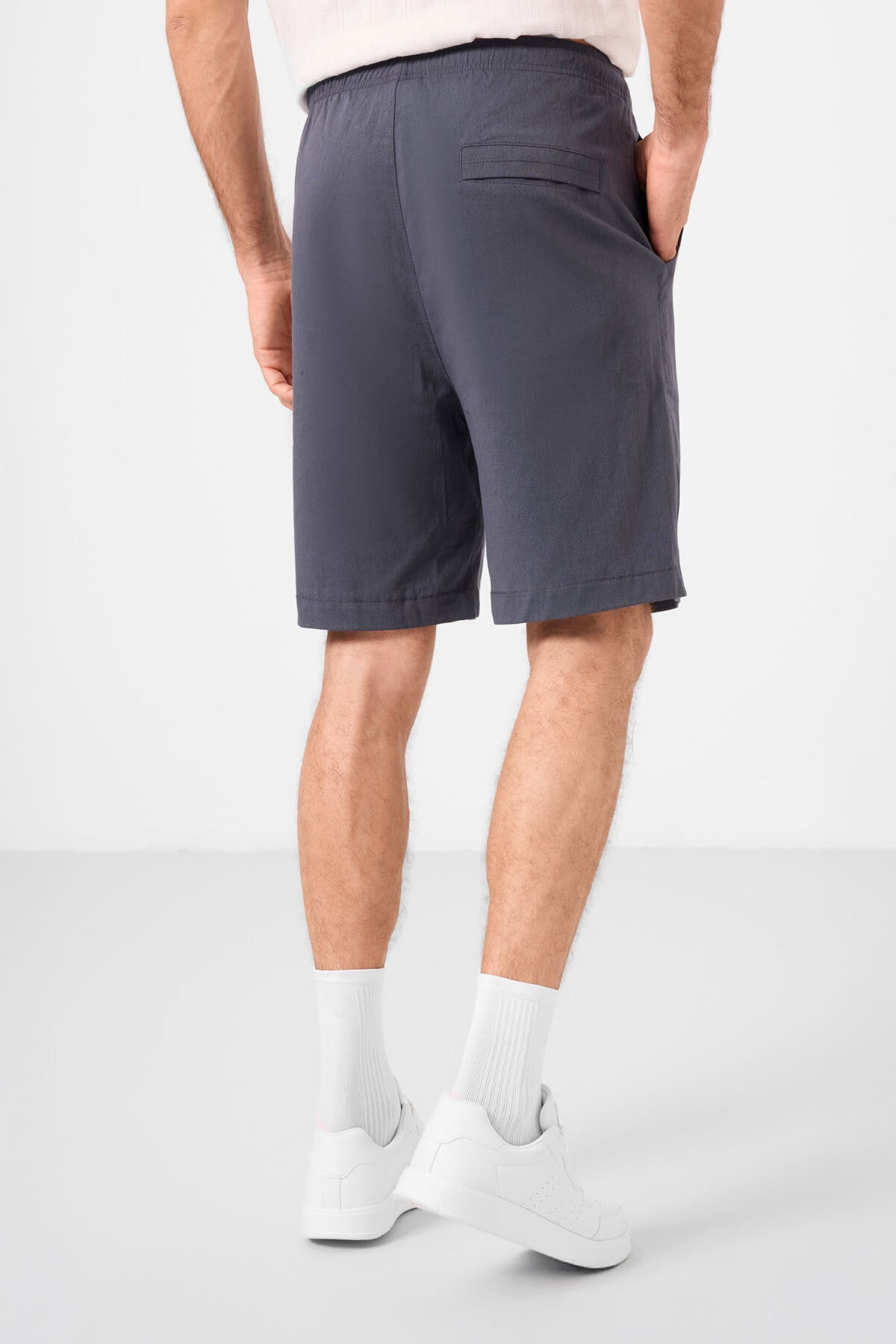 Standard Fit woven lightweight elastic Chino men's shorts - 81293