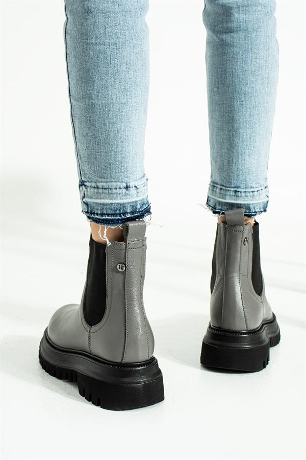 Diana Genuine Leather Grey Outdoor Women's Boots
