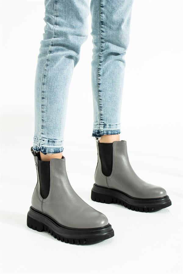 Diana Genuine Leather Grey Outdoor Women's Boots