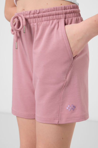 Rose Cotton Soft Woven Standard Fit Basic Girl Child Shorts Set - 75184