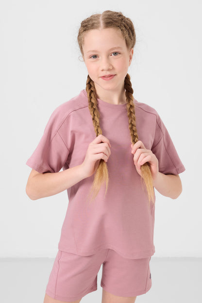 Rose Cotton Soft Woven Standard Fit Basic Girl Child Shorts Set - 75184
