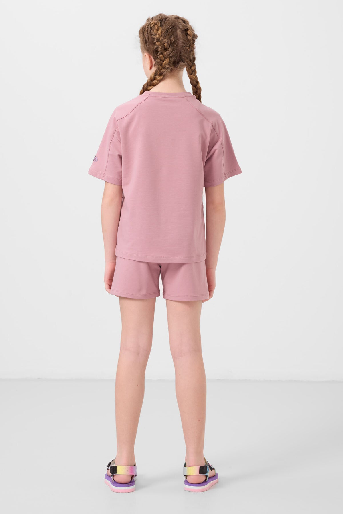 Rose Cotton Soft Woven Standard Fit Basic Girl Child Shorts Set - 75184