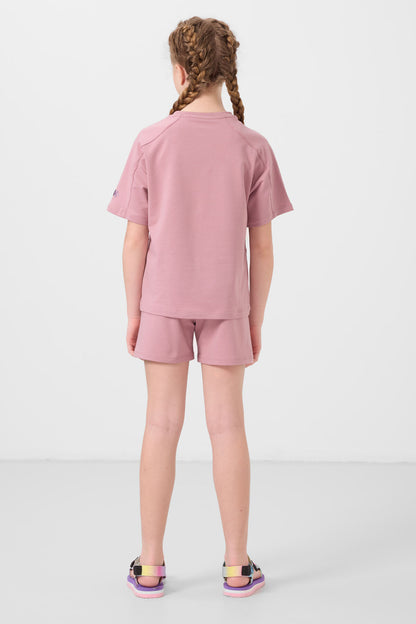 Rose Cotton Soft Woven Standard Fit Basic Girl Child Shorts Set - 75184
