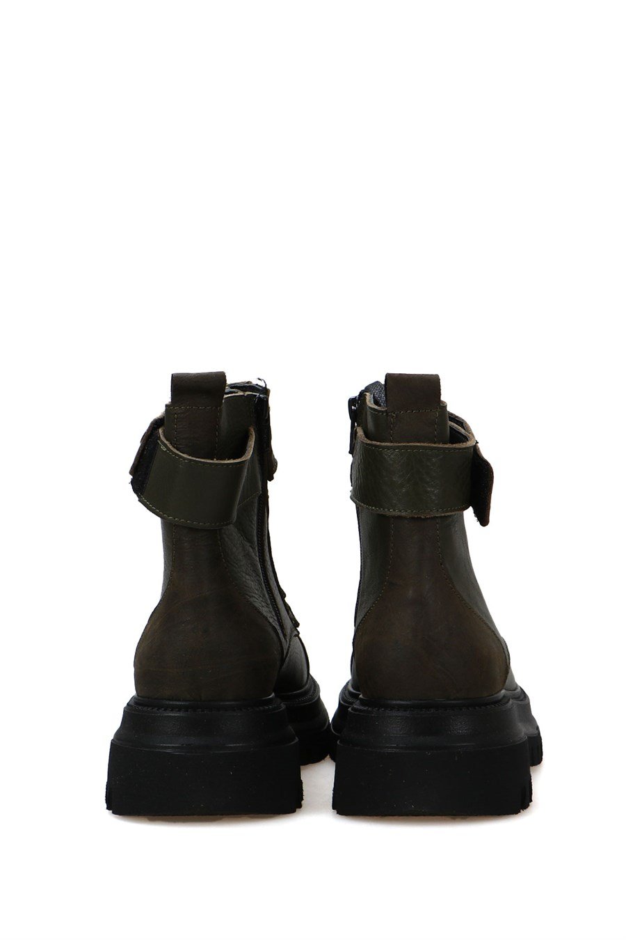 Cate Genuine Leather Khaki Antic Outdoor Female Boots