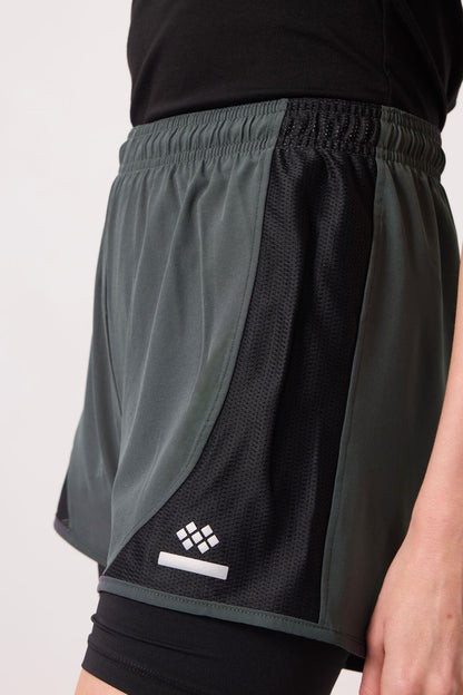 Rights Polyester Hidden Pocket Zippered Standard Fit Women's Lined Shorts - 91015