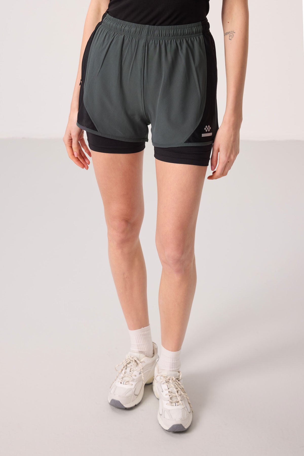 Rights Polyester Hidden Pocket Zippered Standard Fit Women's Lined Shorts - 91015