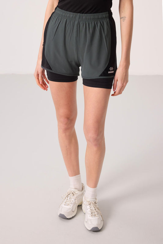 Rights Polyester Hidden Pocket Zippered Standard Fit Women's Lined Shorts - 91015