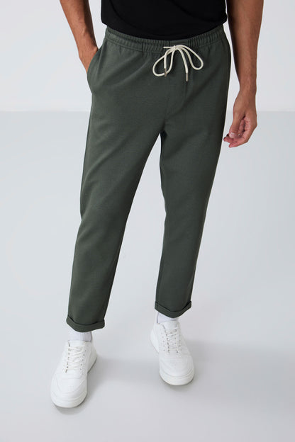 Textured Surface Right Standard Fit Men's Tracksuit Bottom - 82154