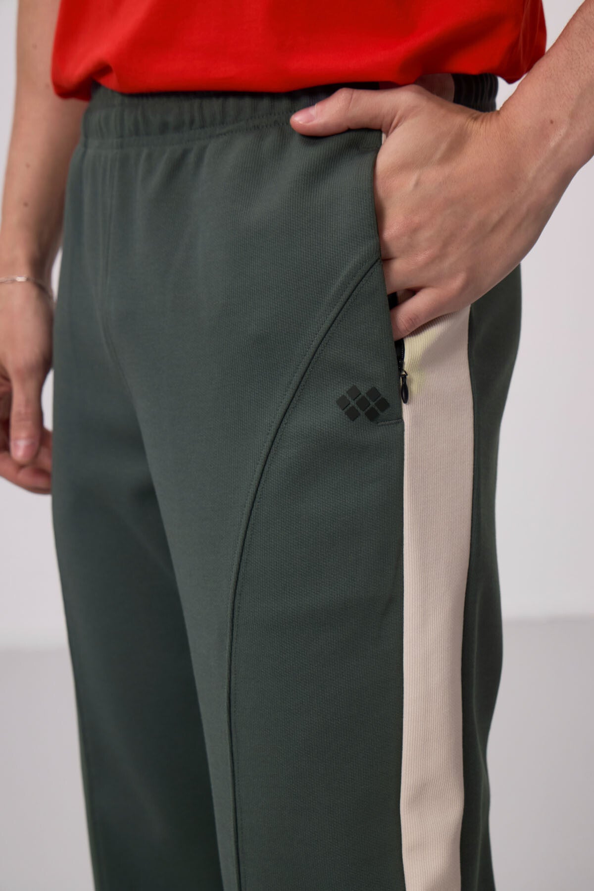 Textured Surface Right Standard Fit Palazzo Men's Trousers - 82171