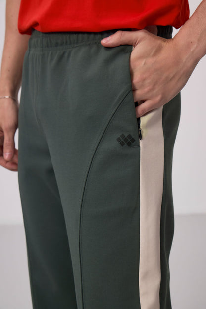 Textured Surface Right Standard Fit Palazzo Men's Trousers - 82171