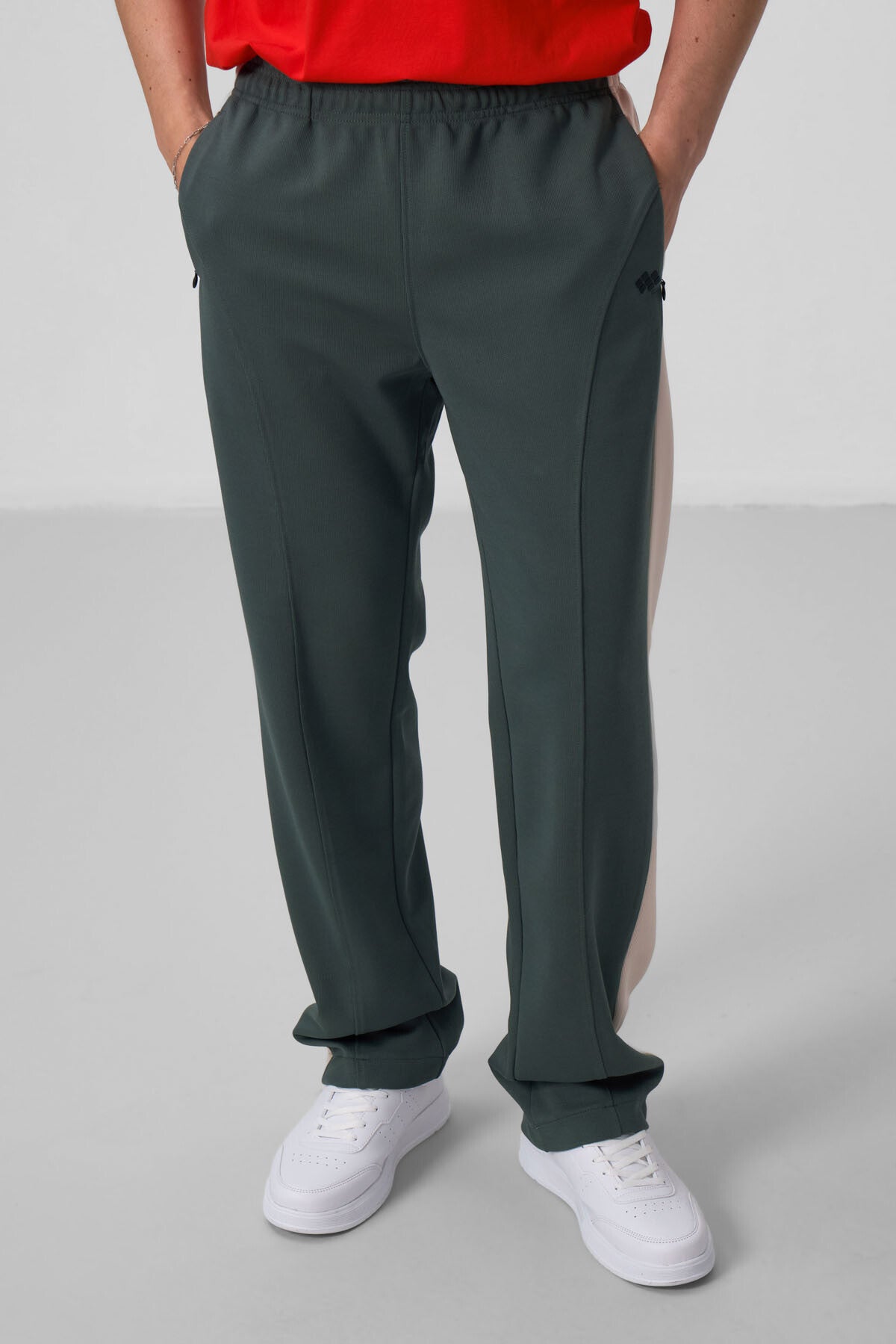 Textured Surface Right Standard Fit Palazzo Men's Trousers - 82171