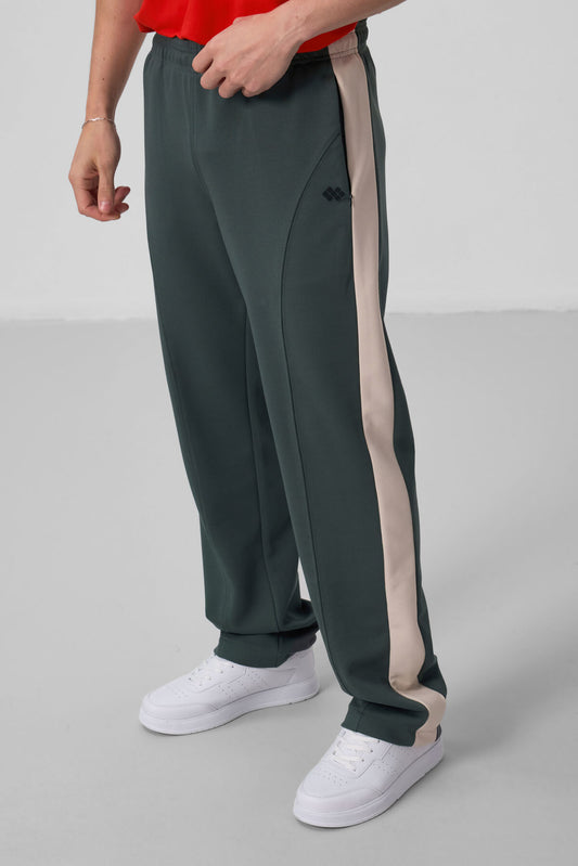 Textured Surface Right Standard Fit Palazzo Men's Trousers - 82171