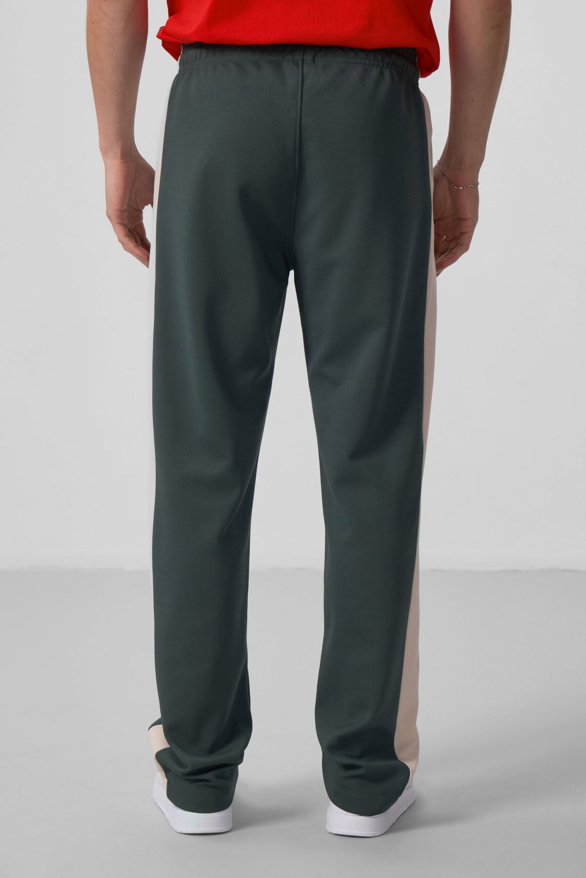 Textured Surface Right Standard Fit Palazzo Men's Trousers - 82171