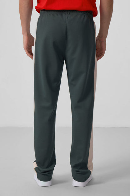 Textured Surface Right Standard Fit Palazzo Men's Trousers - 82171