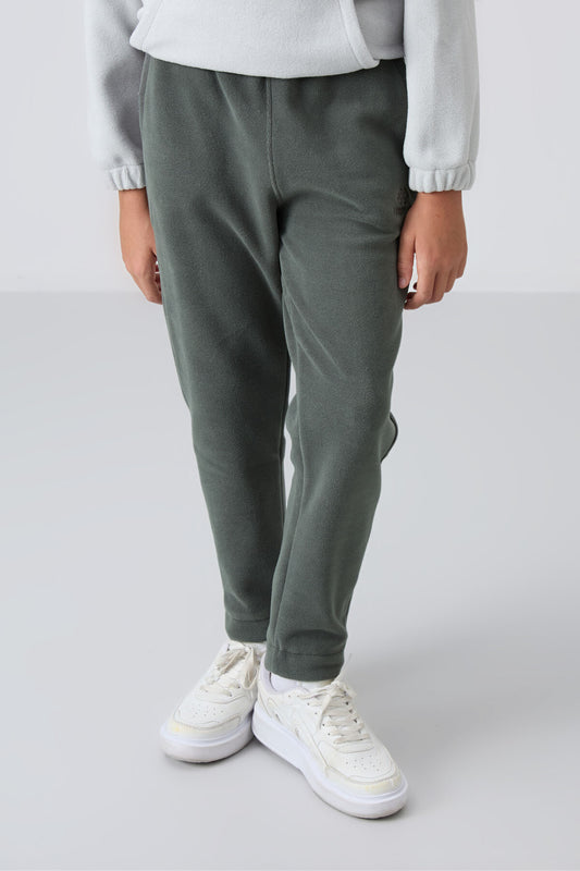 Rightful Thick Soft Textured Standard Fit Embroidered Fleece Boys' Tracksuit Bottom - 11219
