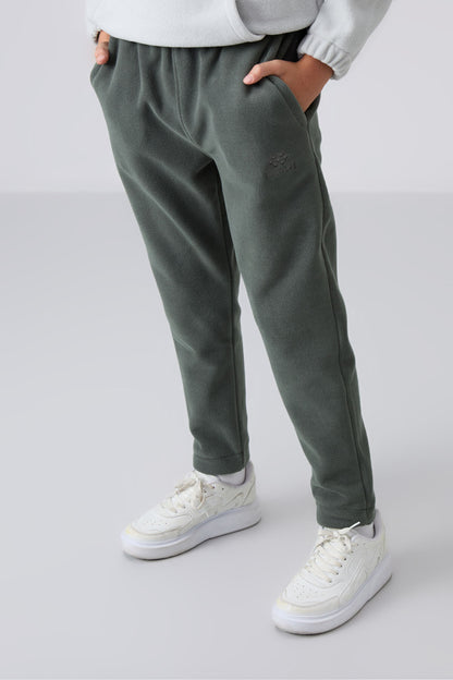 Rightful Thick Soft Textured Standard Fit Embroidered Fleece Boys' Tracksuit Bottom - 11219