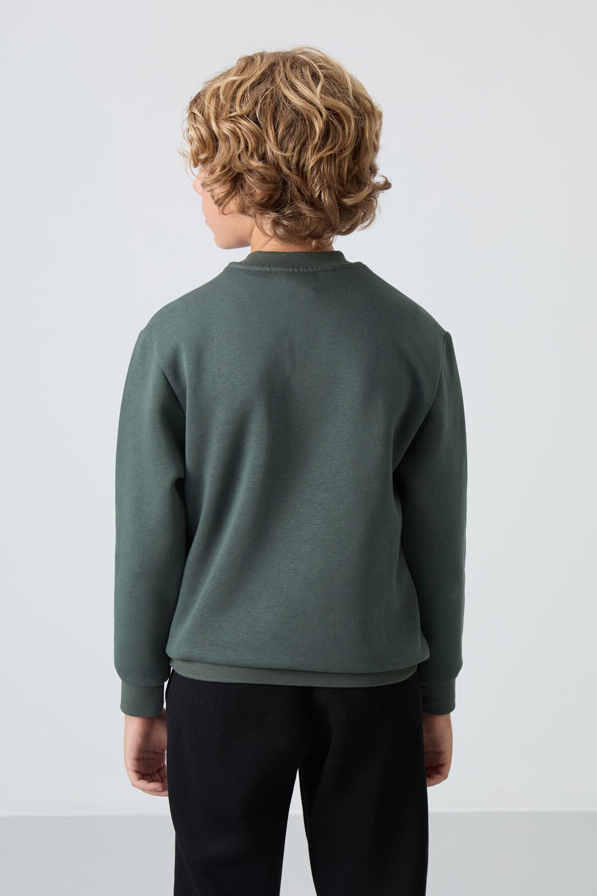 Cotton Right Thick Fleece-Lined Soft Textured Standard Fit Printed Boys' Sweatshirt - 11216
