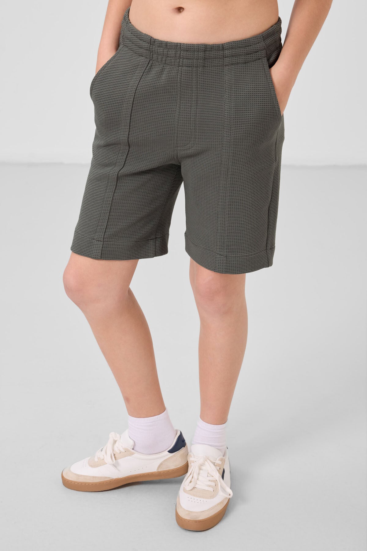 Cotton Khaki Soft-Woven Standard Fit Basic Boys Shorts - 11289
