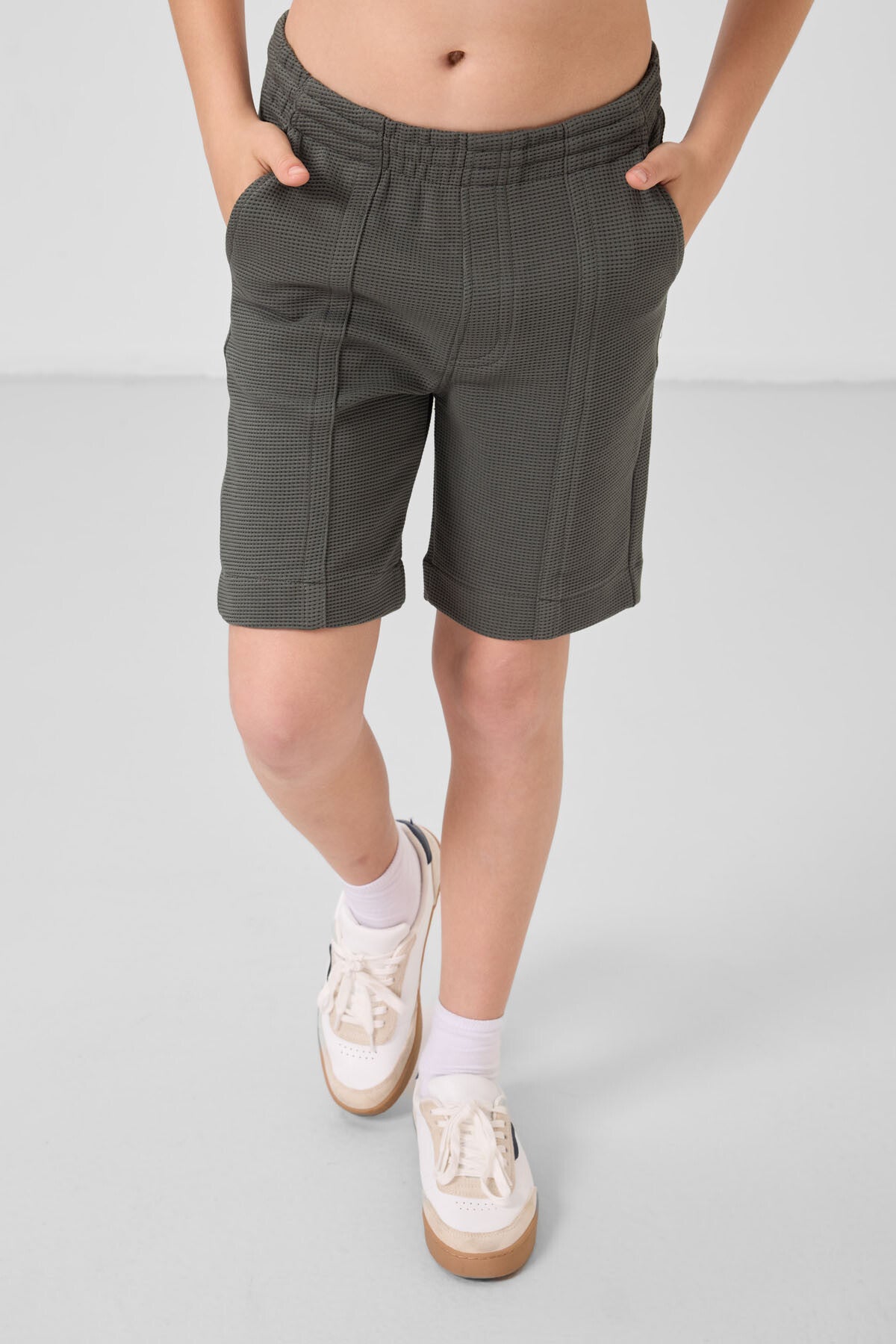 Cotton Khaki Soft-Woven Standard Fit Basic Boys Shorts - 11289