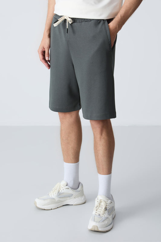 Cotton Thick Soft Textured Standard Fit Basic Men's Shorts - 81275