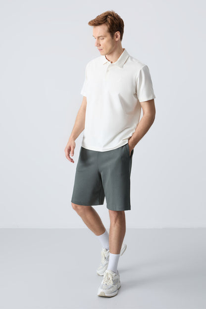 Cotton Thick Soft Textured Standard Fit Basic Men's Shorts - 81275