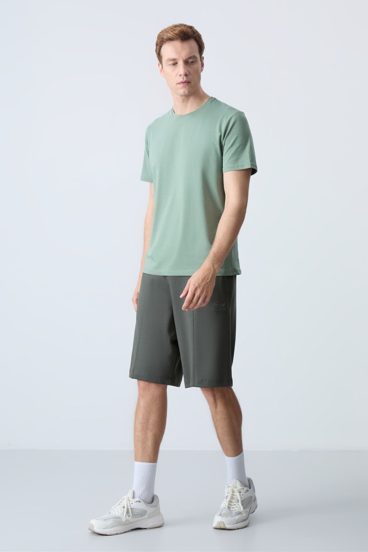 Cotton Right Thick Soft Textured Standard Fit Basic Men's Shorts - 81277