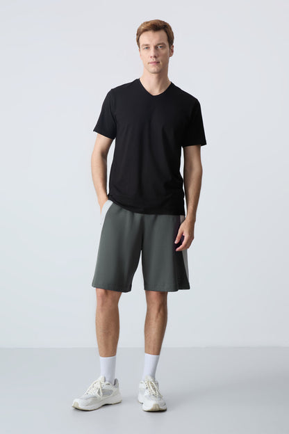 Cotton Thick Soft Textured Standard Fit Basic Men's Shorts - 81280